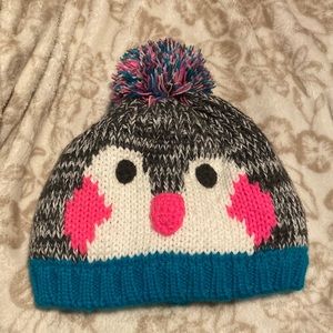 toddler/child size multicolored penguin winter hat/beanie